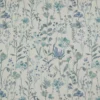 blue botanical jacquard fabric from iLiv