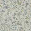 green botanical jacquard fabric from iLiv