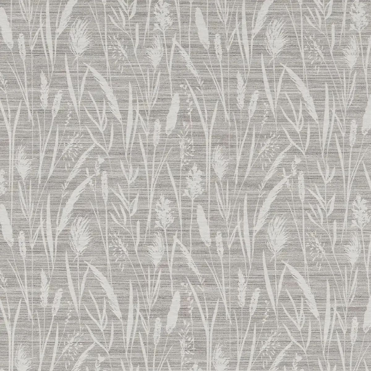 Sea Grasses Fabric - Dove by black-grey botanical jacquard fabric from iLiv