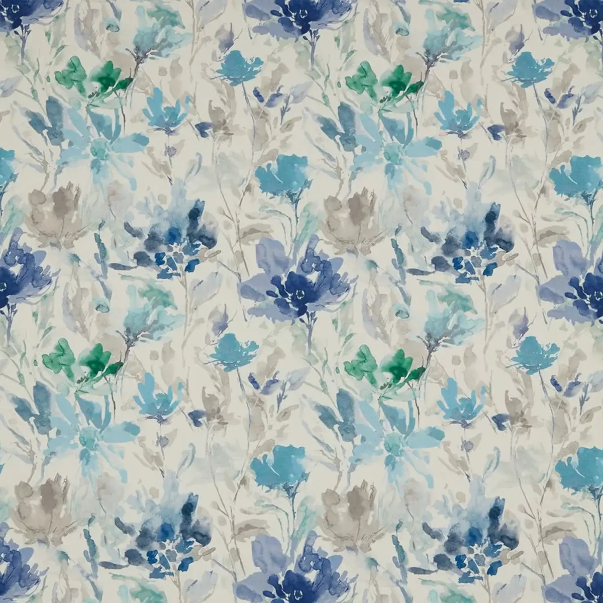 blue botanical printed fabric from iLiv
