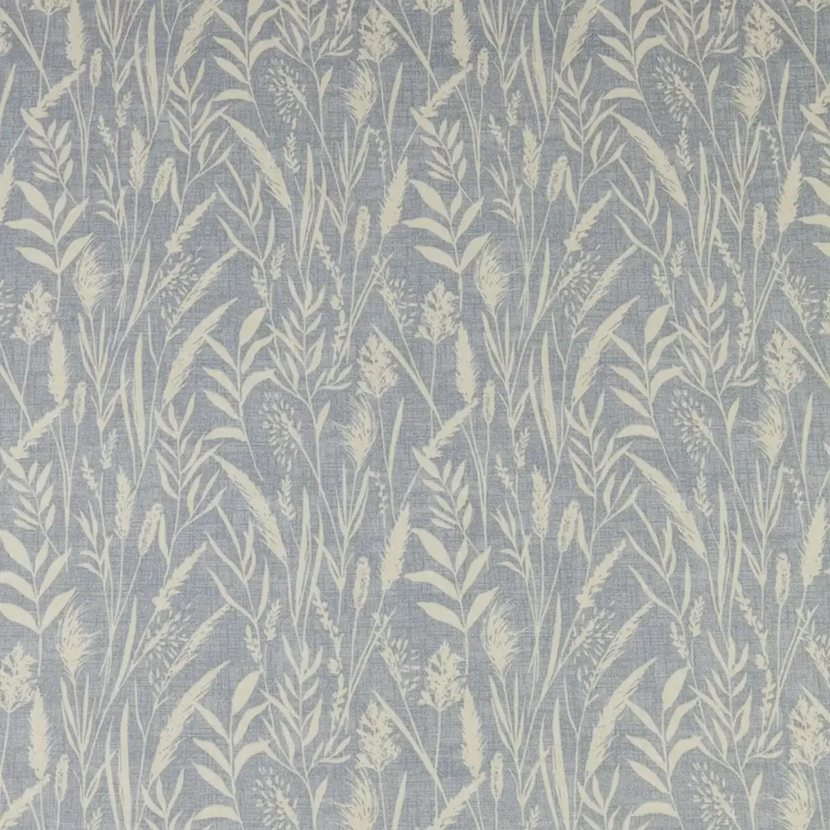 Wild Grasses Fabric - Cornflower by blue botanical printed fabric from iLiv