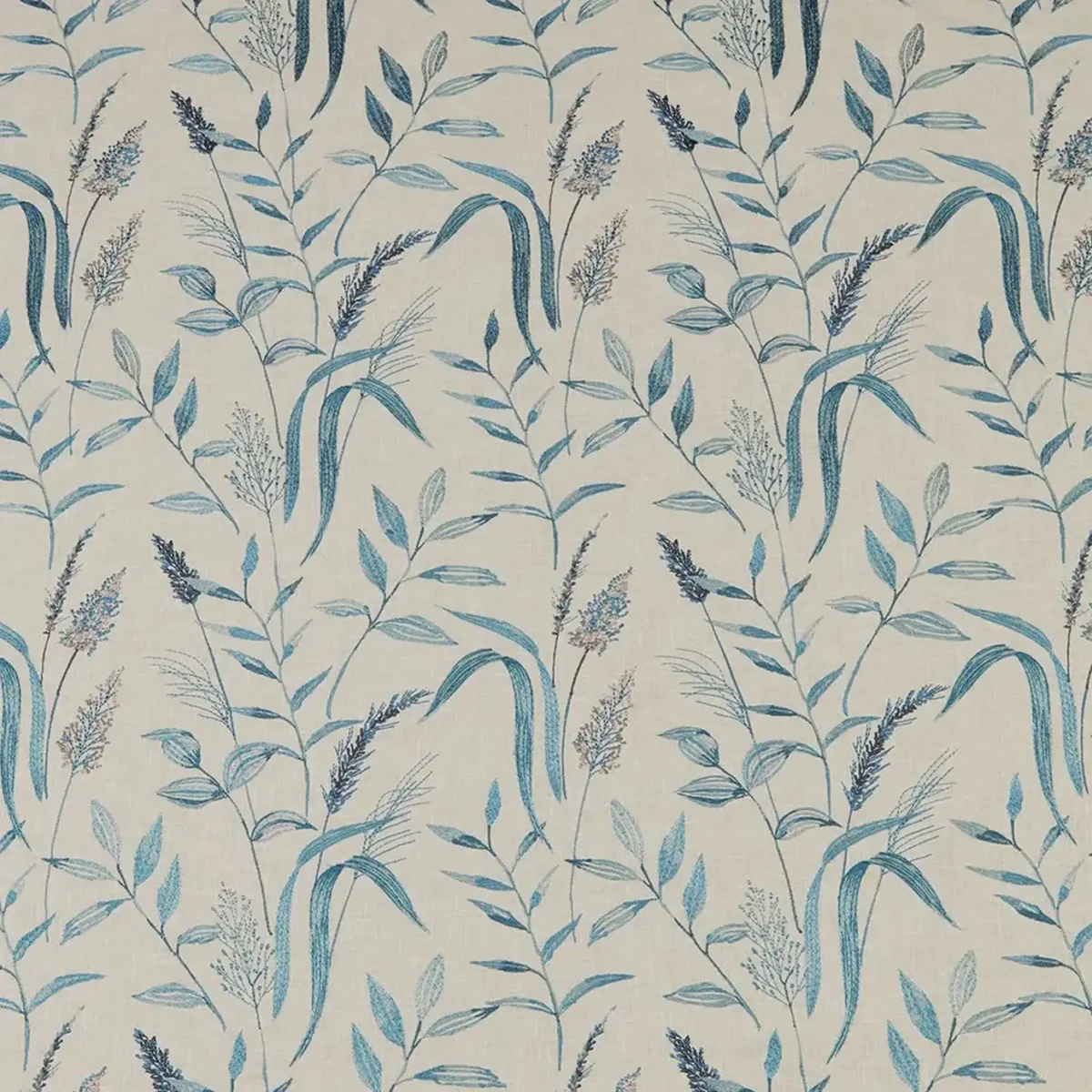 blue botanical embroideried fabric from iLiv
