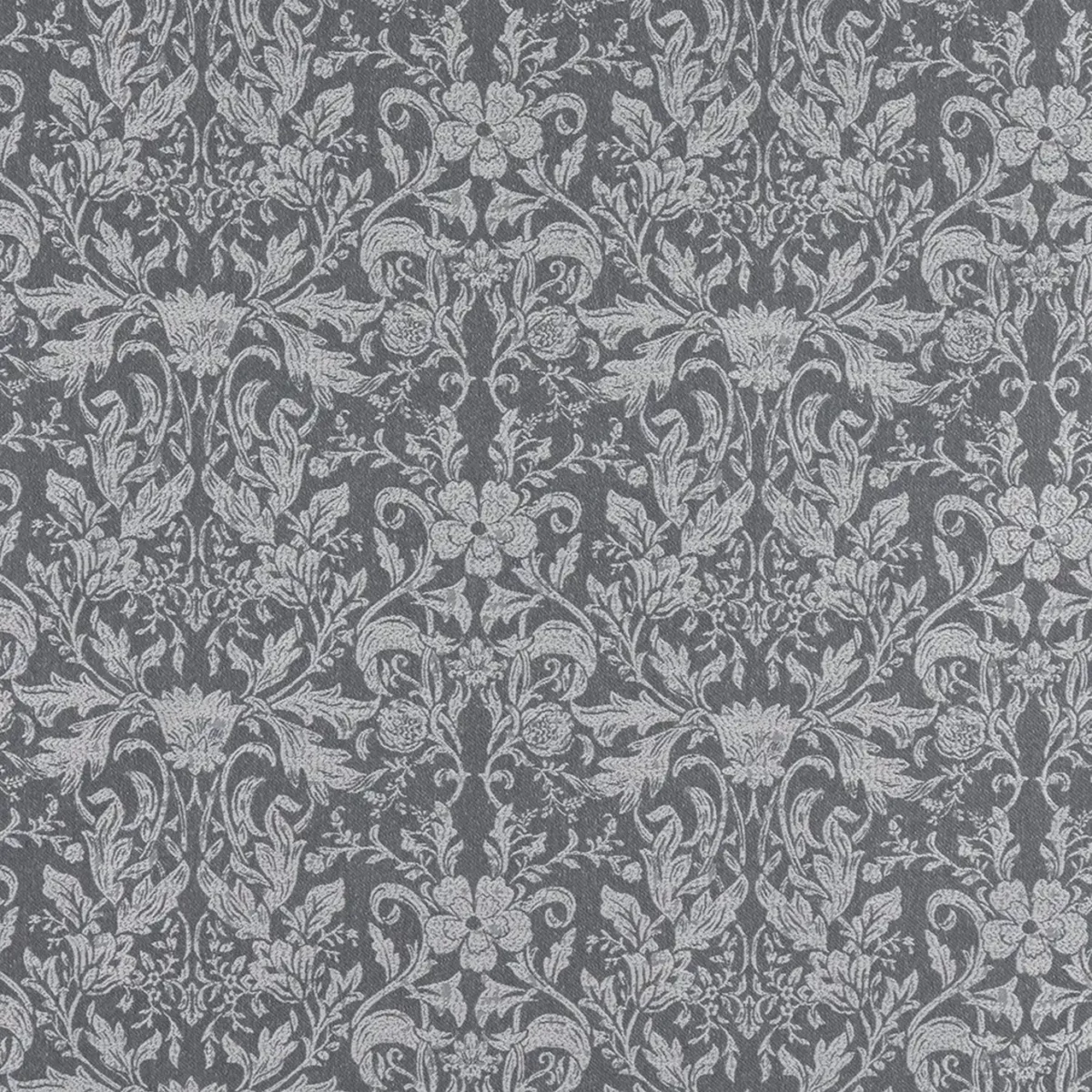 black-grey botanical jacquard fabric from iLiv