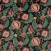 black-grey botanical velvet-chenille fabric from iLiv