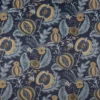 blue botanical velvet-chenille fabric from iLiv