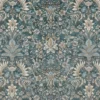 blue botanical velvet-chenille fabric from iLiv