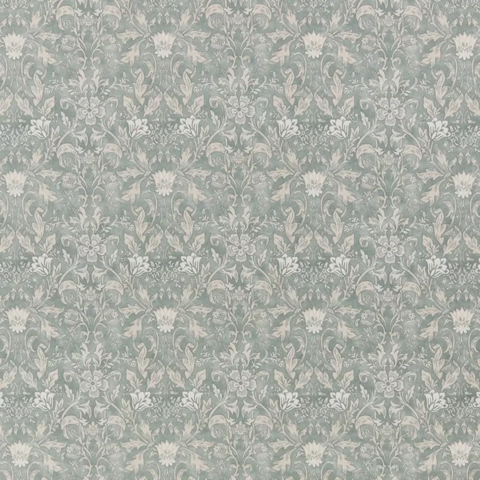 Rococo Fabric - Aqua swatch