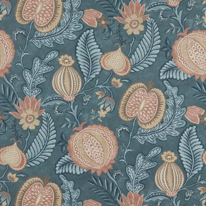 Winter Fruits Fabric - Adriatic swatch
