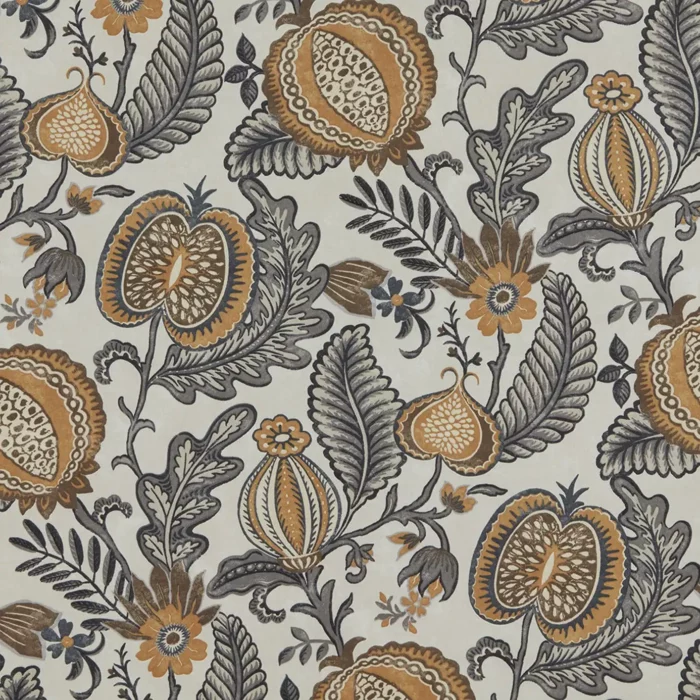 Winter Fruits Fabric - Amber swatch