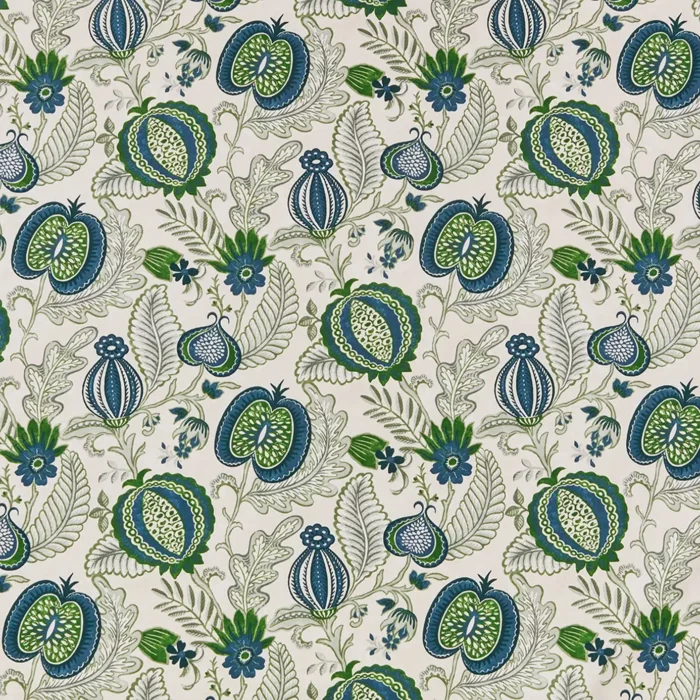 Winter Fruits Fabric - Navy swatch