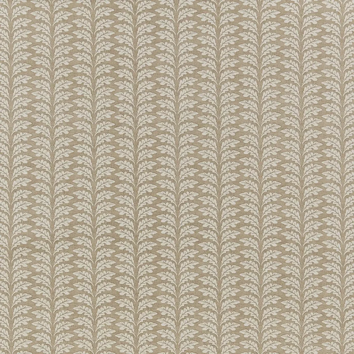 Woodcote Fabric - Caramel by neutral botanical cotton fabric from iLiv