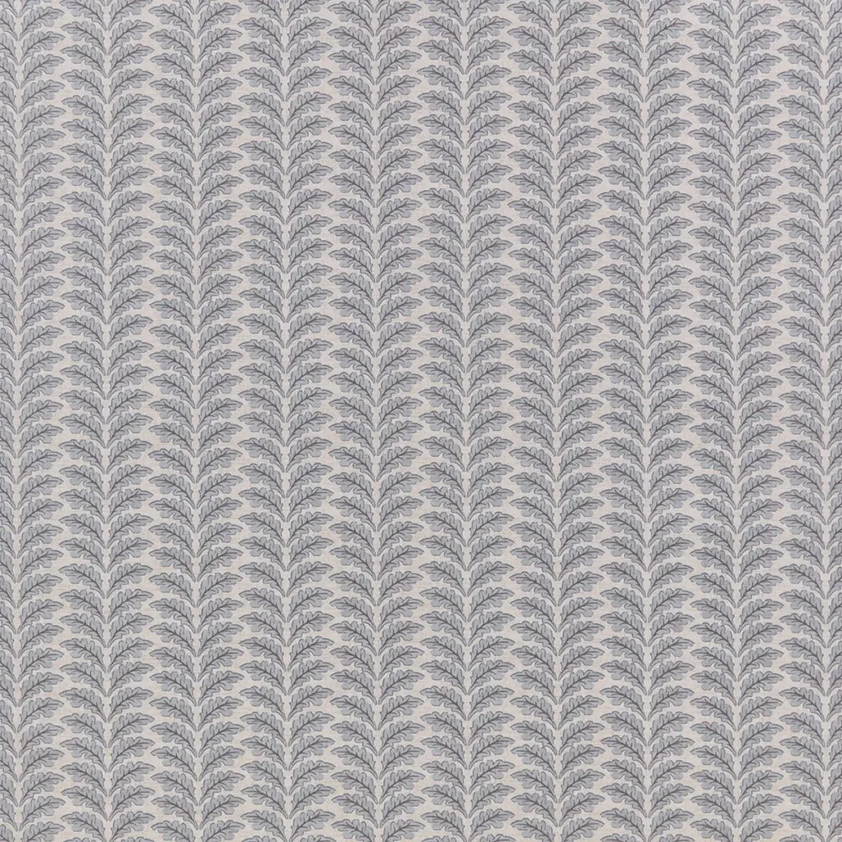 Woodcote Fabric - Chrome by black-grey botanical cotton fabric from iLiv