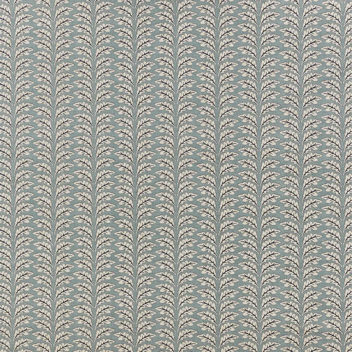 Woodcote Fabric - Glacier by blue botanical cotton fabric from iLiv
