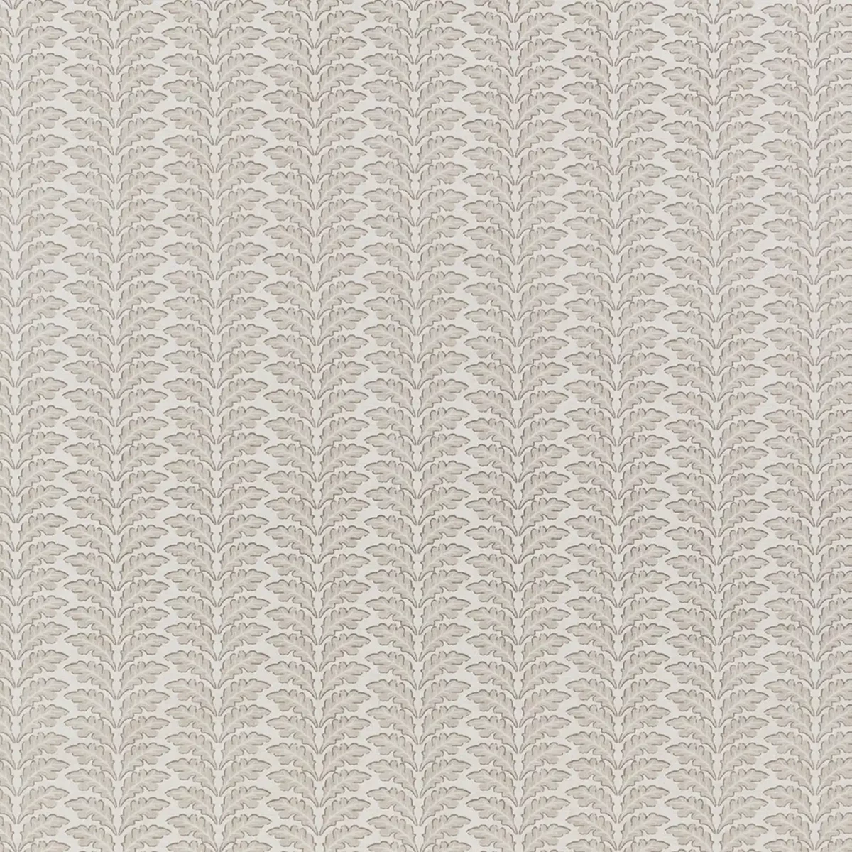 Woodcote Fabric - Stone by white botanical cotton fabric from iLiv