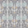 black-grey botanical cotton fabric from iLiv