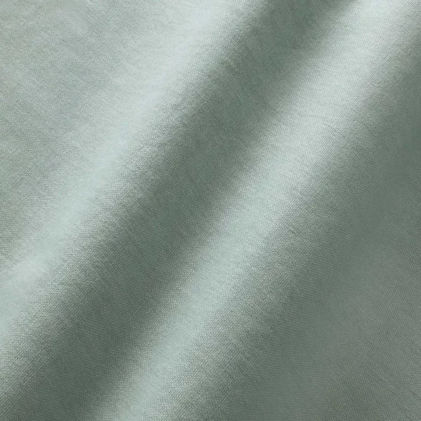 Elba Fabric - Sky by white plain linen fabric from Linwood Fabrics