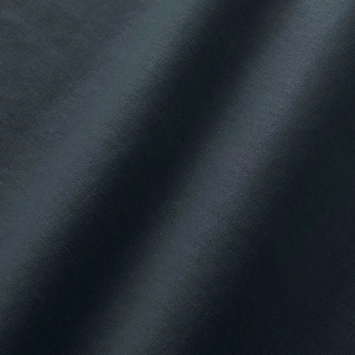 Elba Fabric - Midnight by black-grey plain linen fabric from Linwood Fabrics