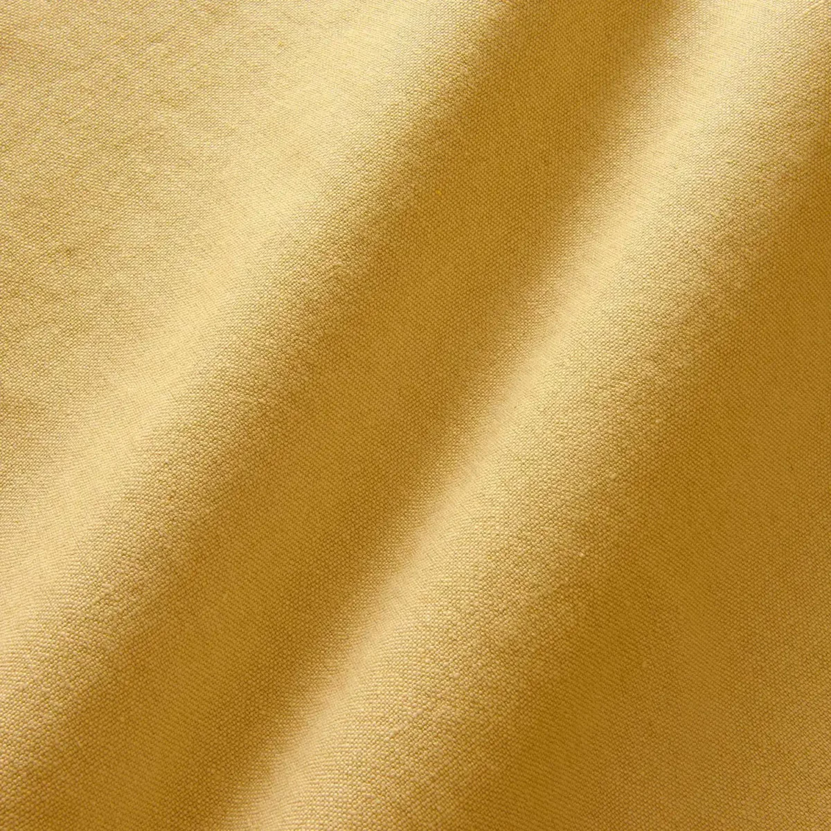Elba Fabric - Maize by yellow plain linen fabric from Linwood Fabrics