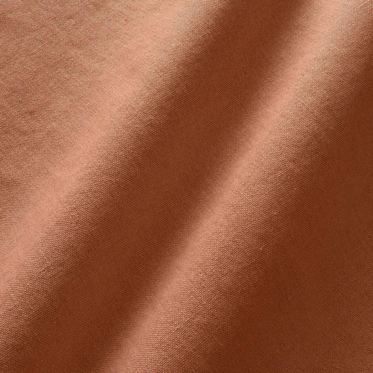 Elba Fabric - Cayenne by orange plain linen fabric from Linwood Fabrics