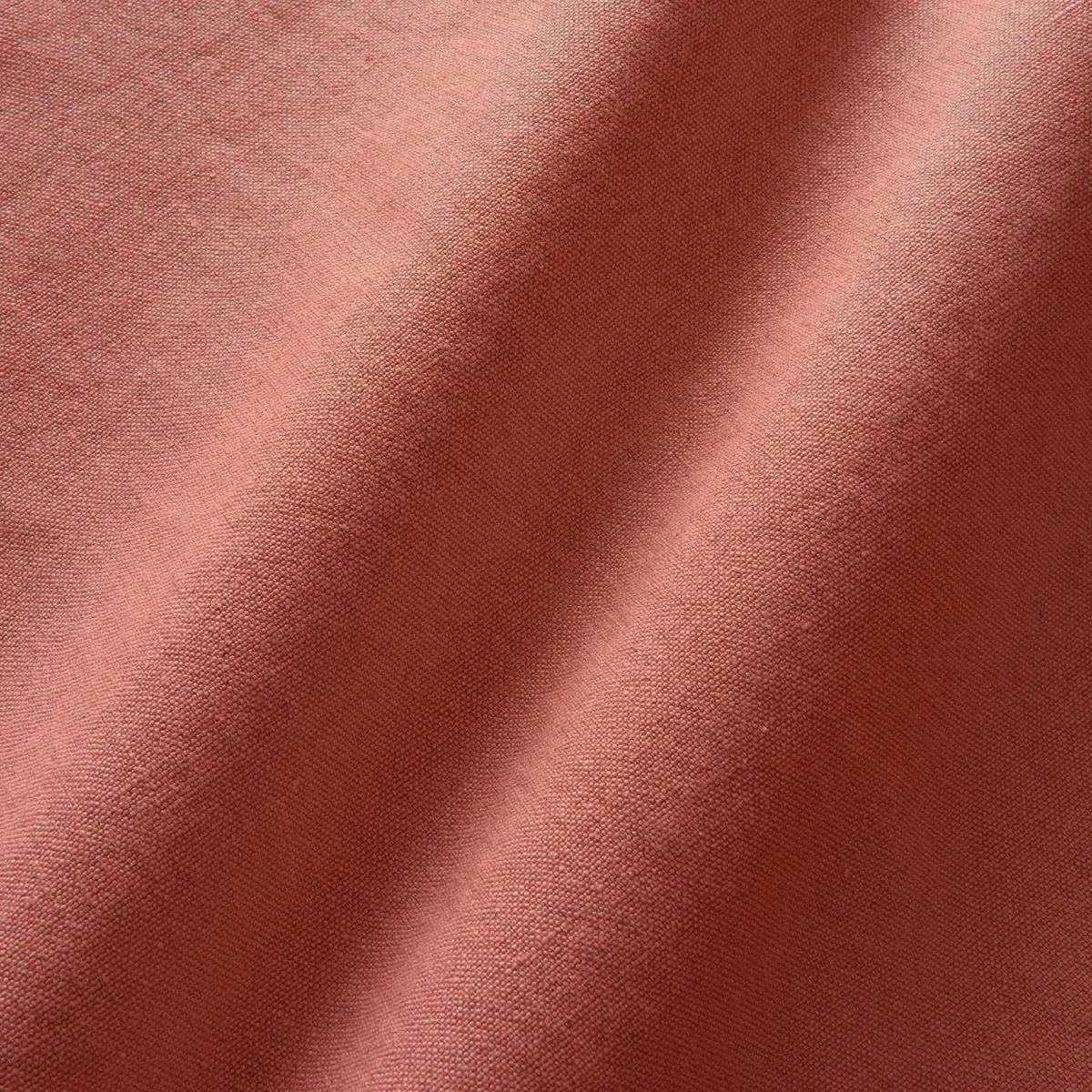 Elba Fabric - Rouge by orange plain linen fabric from Linwood Fabrics