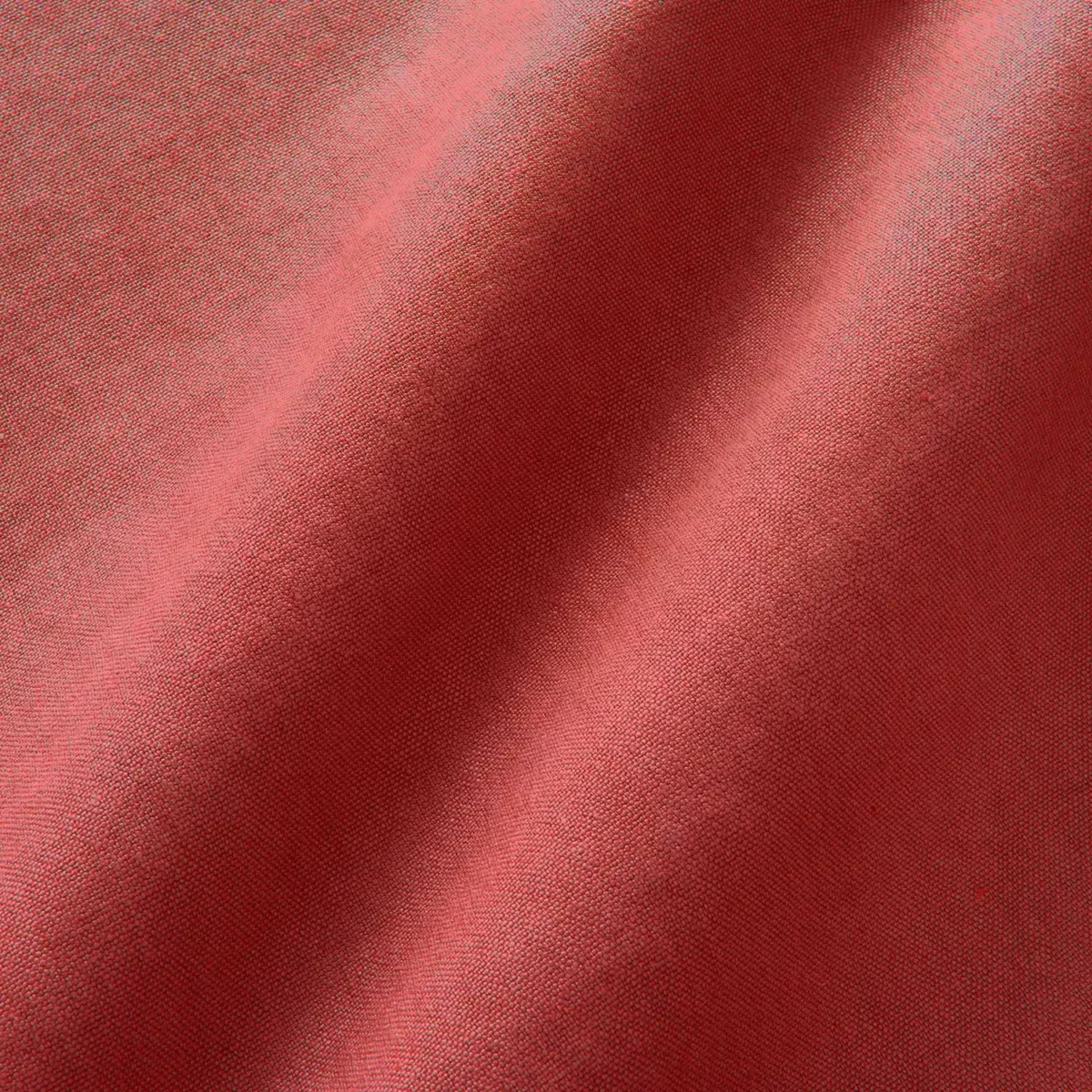 Elba Fabric - Lipstick by red plain linen fabric from Linwood Fabrics