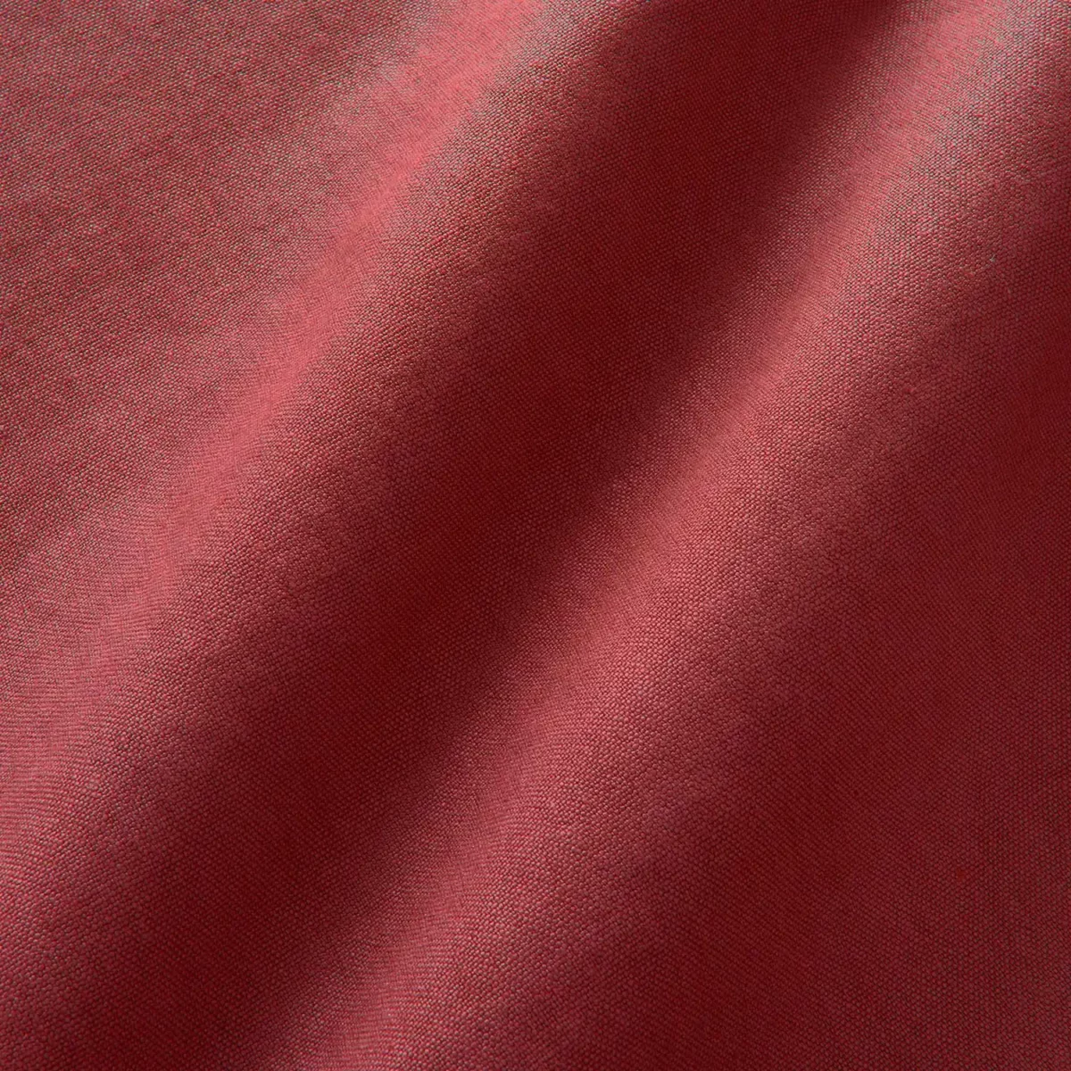 Elba Fabric - Cherry by red plain linen fabric from Linwood Fabrics