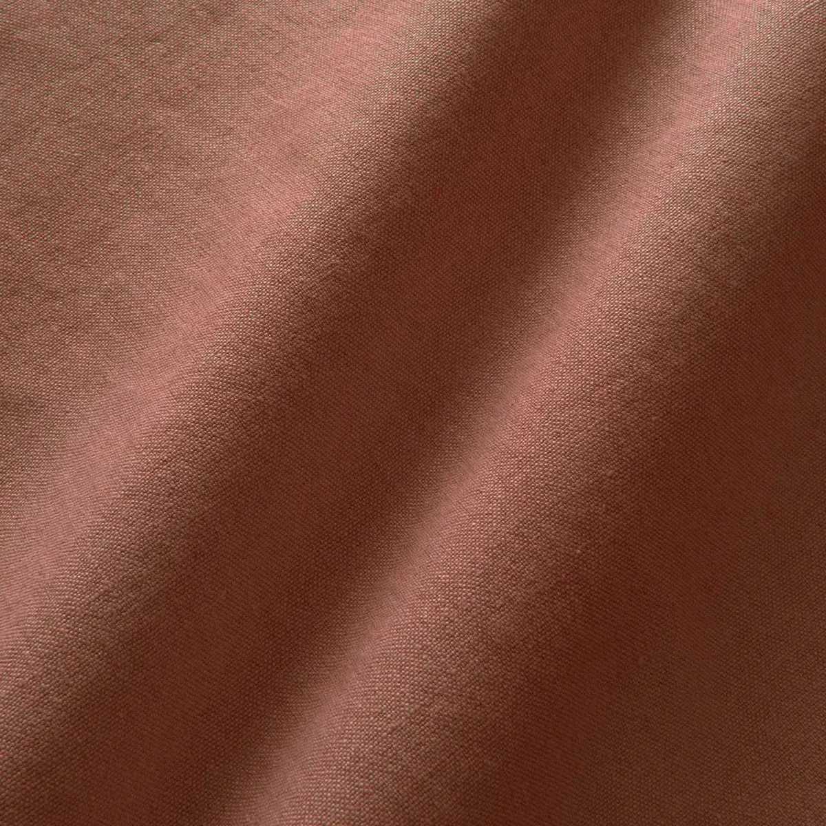 Elba Fabric - Sweet Briar by brown plain linen fabric from Linwood Fabrics
