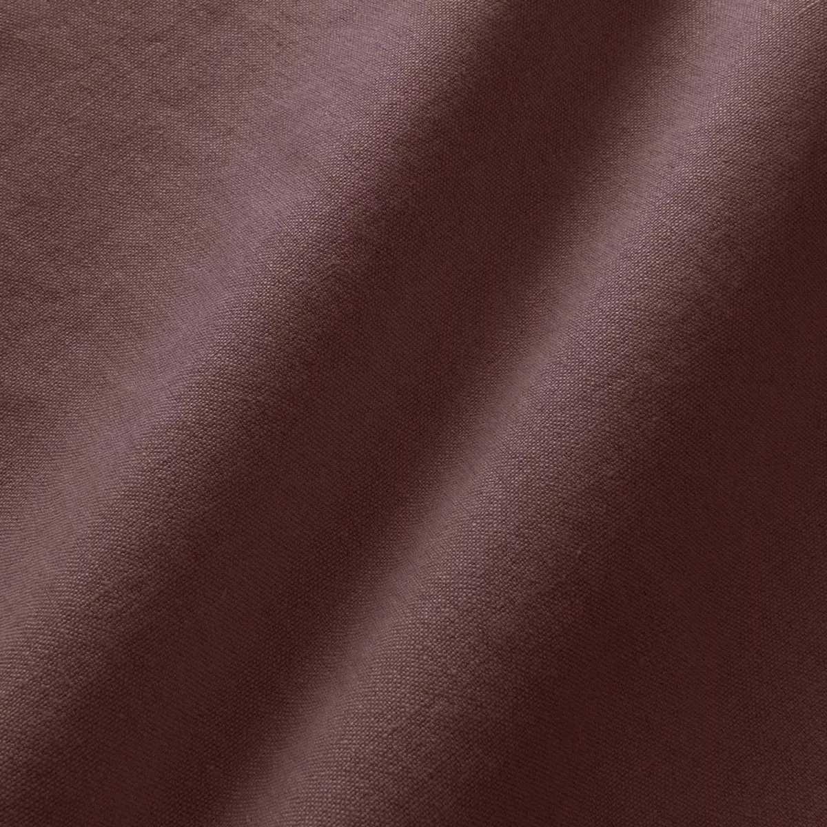 Elba Fabric - Damson by brown plain linen fabric from Linwood Fabrics
