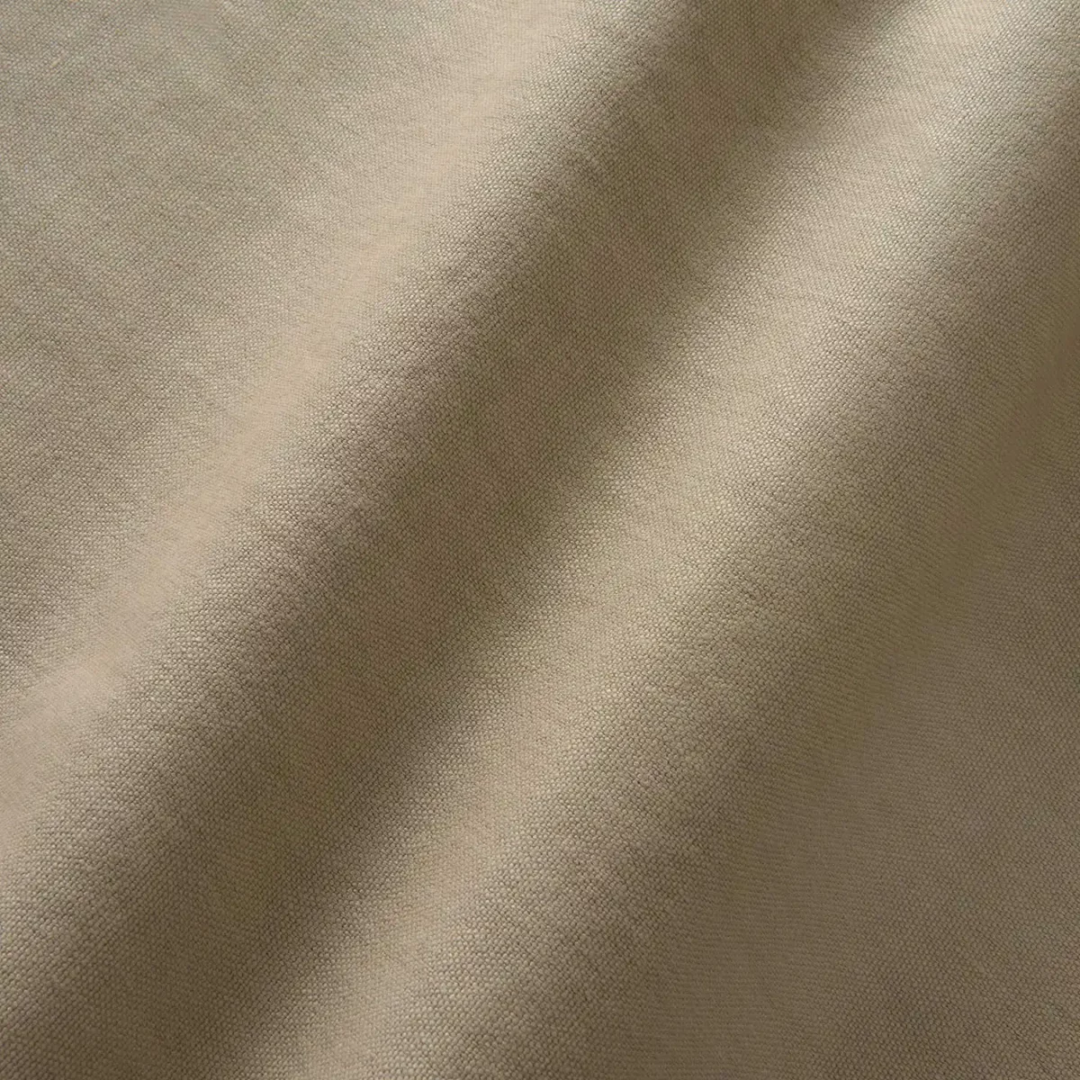 Elba Fabric - Fudge by neutral plain linen fabric from Linwood Fabrics