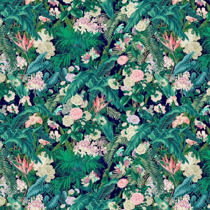 Kahanu Wallpaper - Emerald swatch