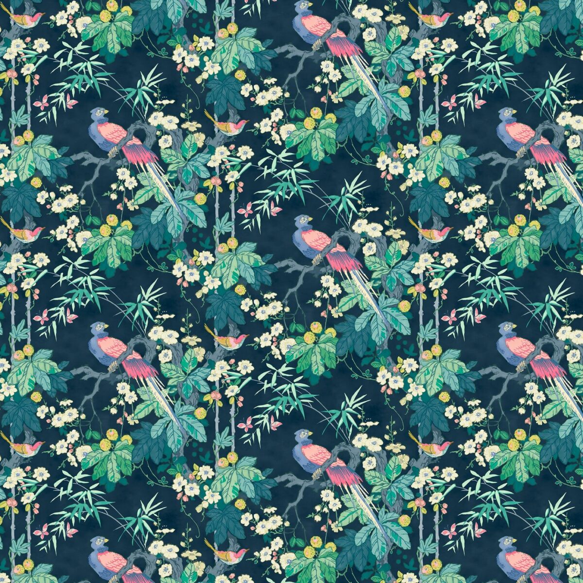 green animal wallpaper from linwood fabrics