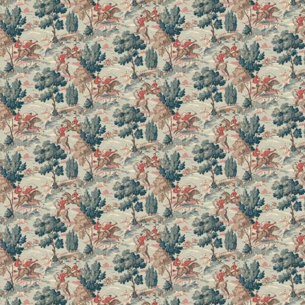 Tally Ho! Wallpaper - Aqua by green botanical wallpaper from linwood fabrics