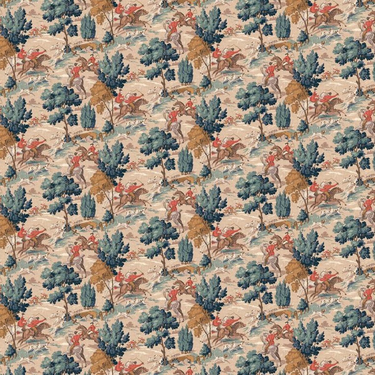 Tally Ho! Wallpaper - Biscuit by multicolour botanical wallpaper from linwood fabrics