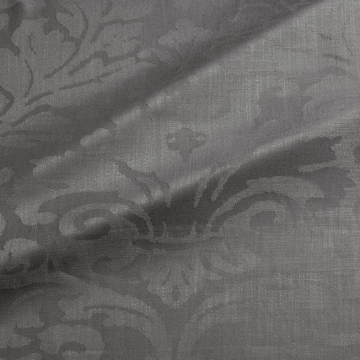 Miletto Fabric - Pebble by black-grey traditional jacquard fabric from Linwood Fabrics