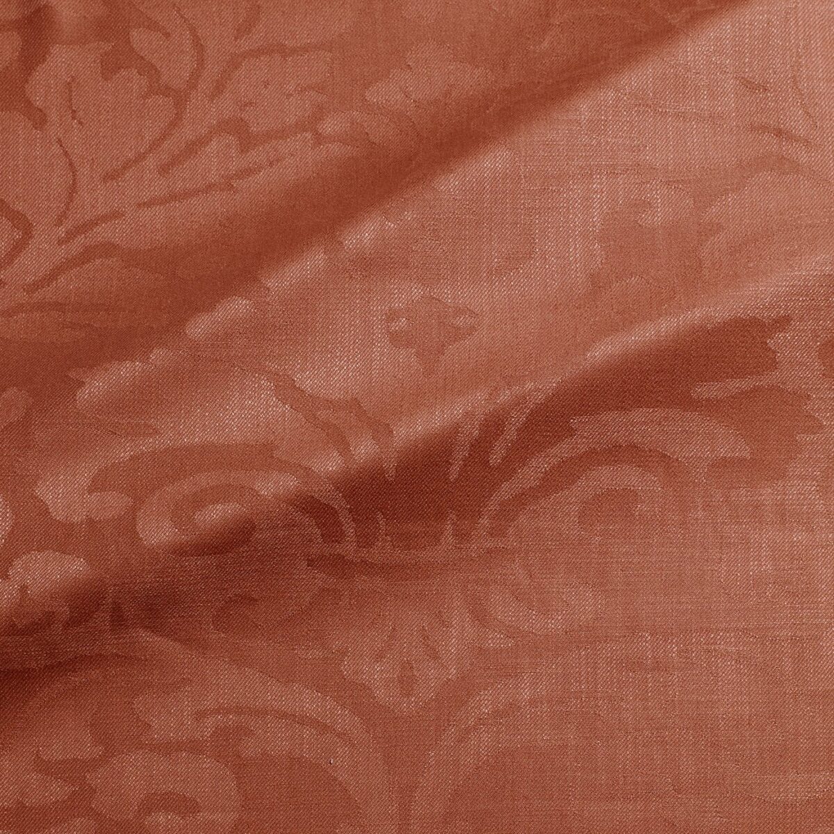 Miletto Fabric - Pepper by orange traditional jacquard fabric from Linwood Fabrics