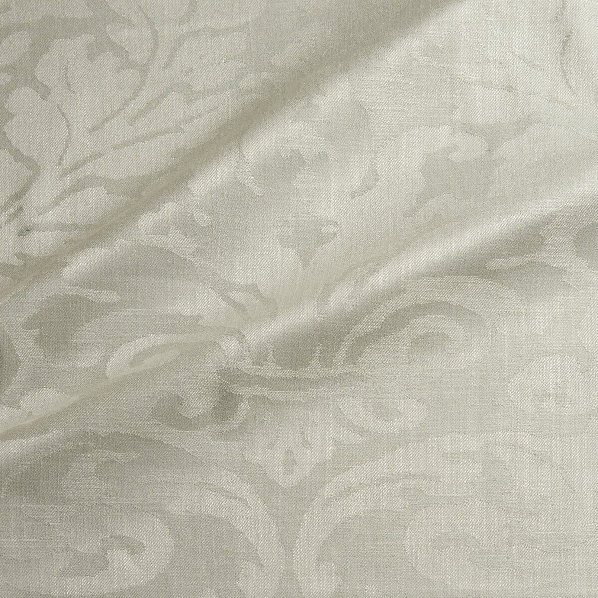 white traditional jacquard fabric from Linwood Fabrics