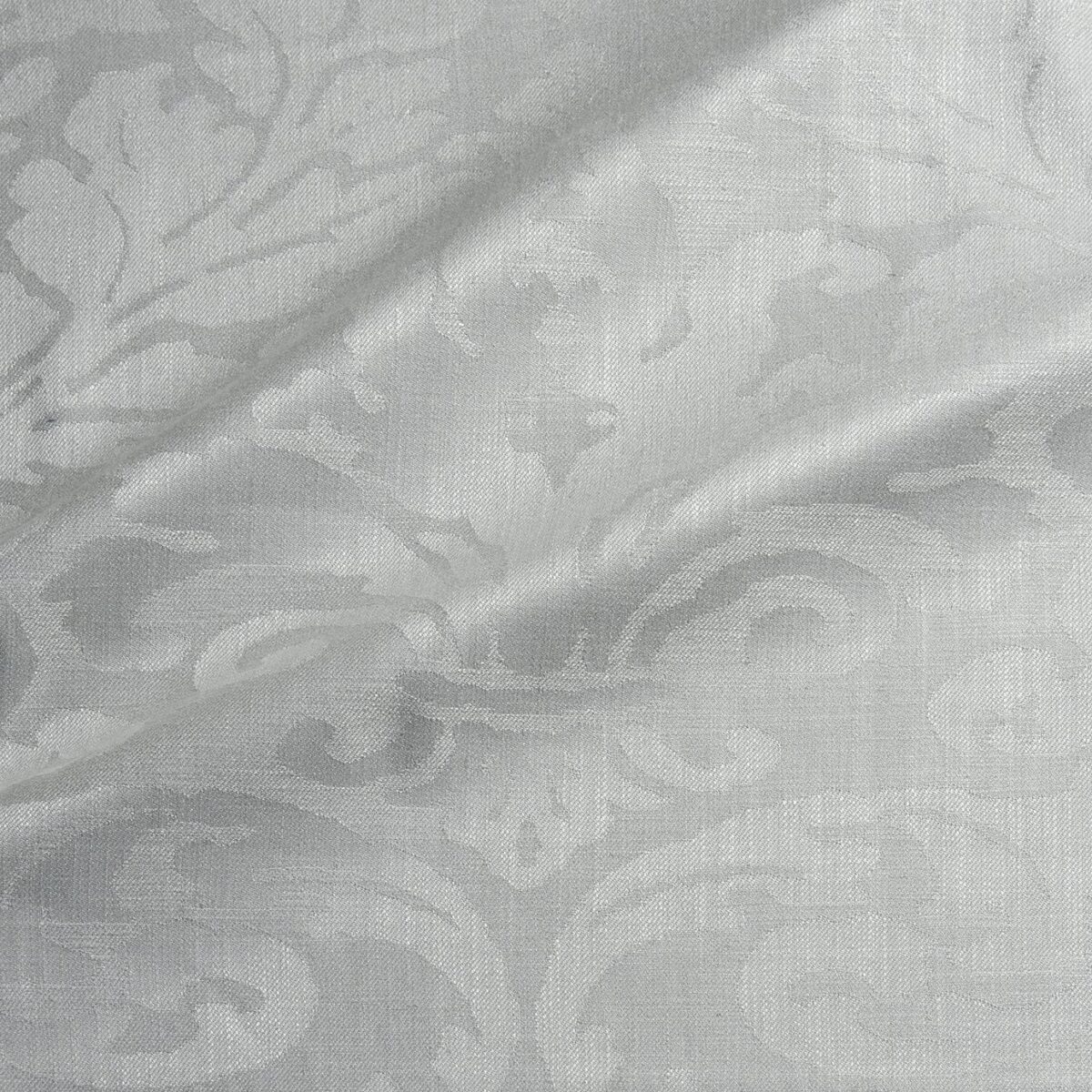 Miletto Fabric - Silver by black-grey traditional jacquard fabric from Linwood Fabrics