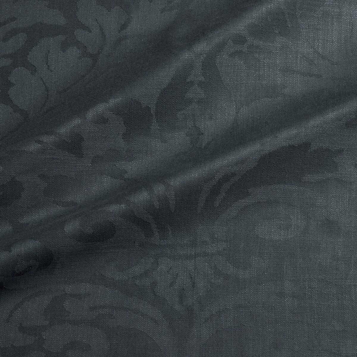 black-grey traditional jacquard fabric from Linwood Fabrics