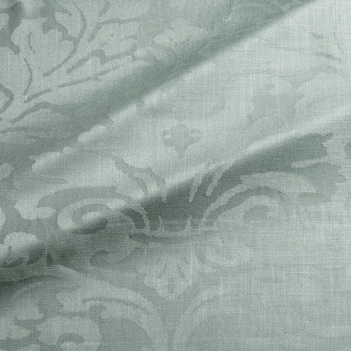Miletto Fabric - Waterfall by green traditional jacquard fabric from Linwood Fabrics