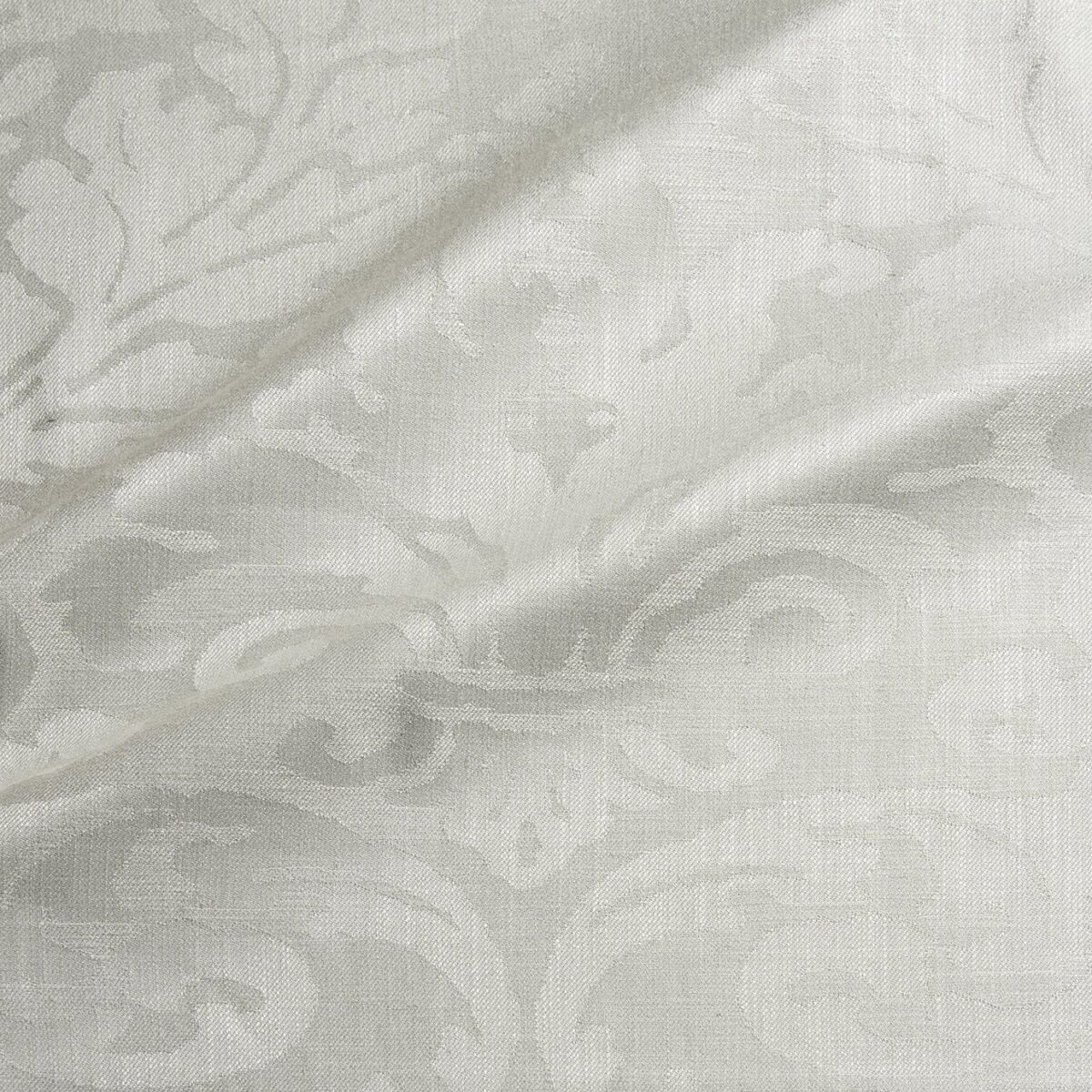 white traditional jacquard fabric from Linwood Fabrics