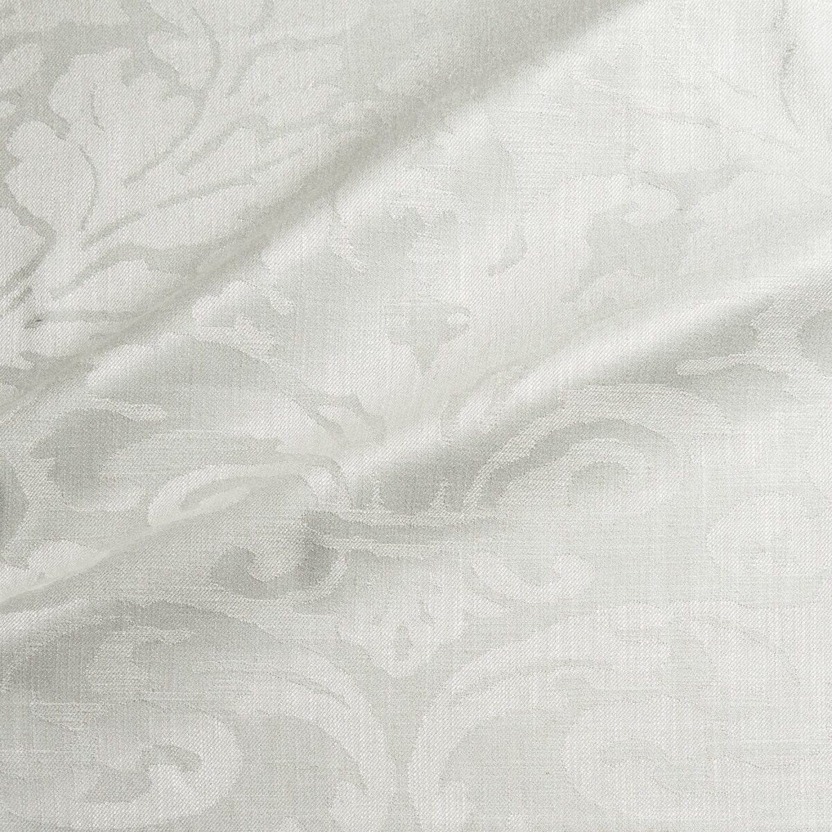 Miletto Fabric - EggShell by white traditional jacquard fabric from Linwood Fabrics