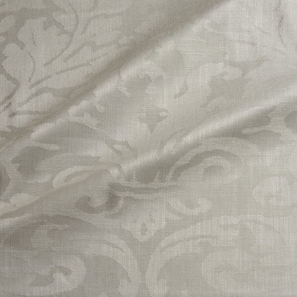 white traditional jacquard fabric from Linwood Fabrics