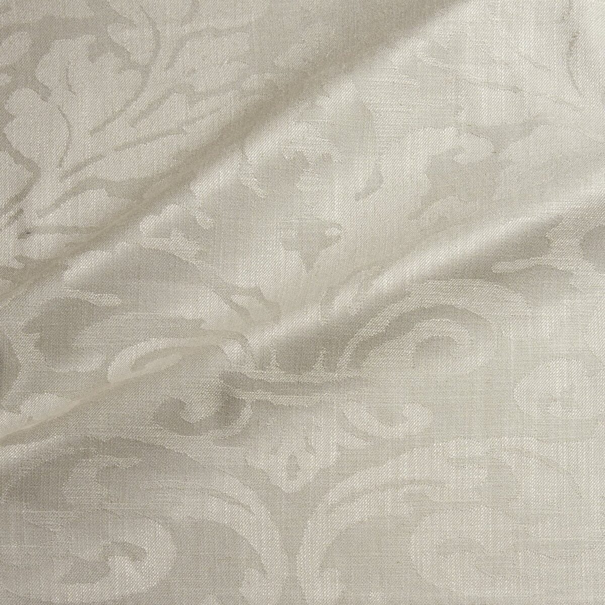 Miletto Fabric - Pale Almond by white traditional jacquard fabric from Linwood Fabrics