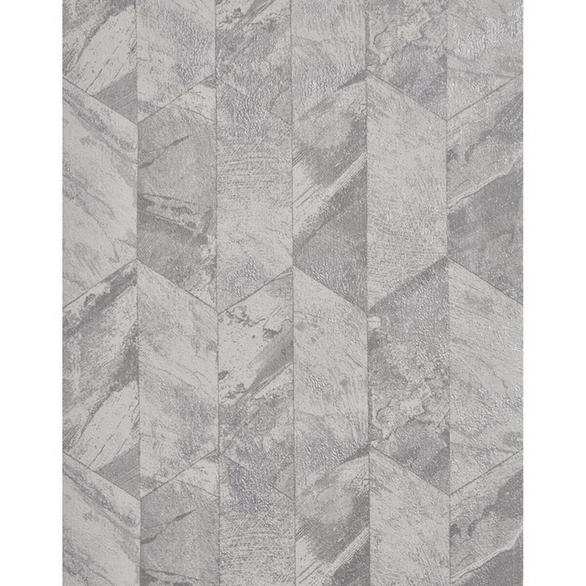 Chisel Wallpaper - Pewter by black-grey geometric wallpaper from prestigious textiles
