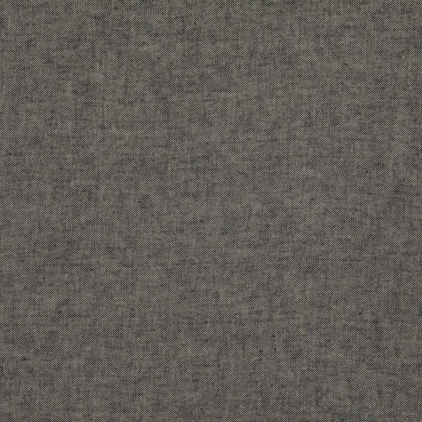 Lulea Fabric - Pepper by black-grey plain linen fabric from Villa Nova