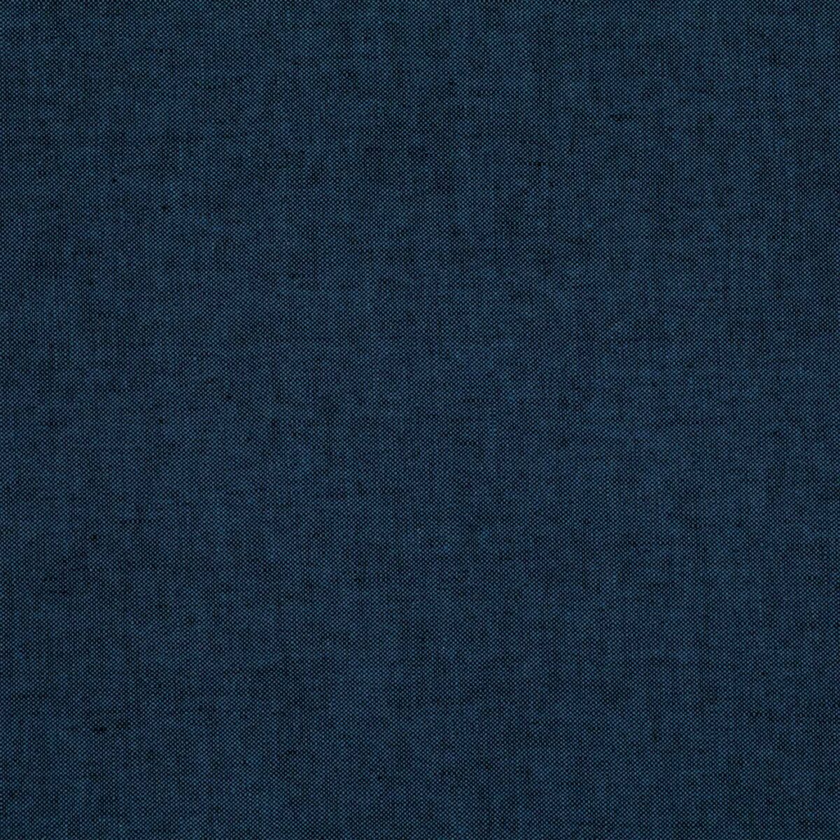 Lulea Fabric - Azurite by blue plain linen fabric from Villa Nova