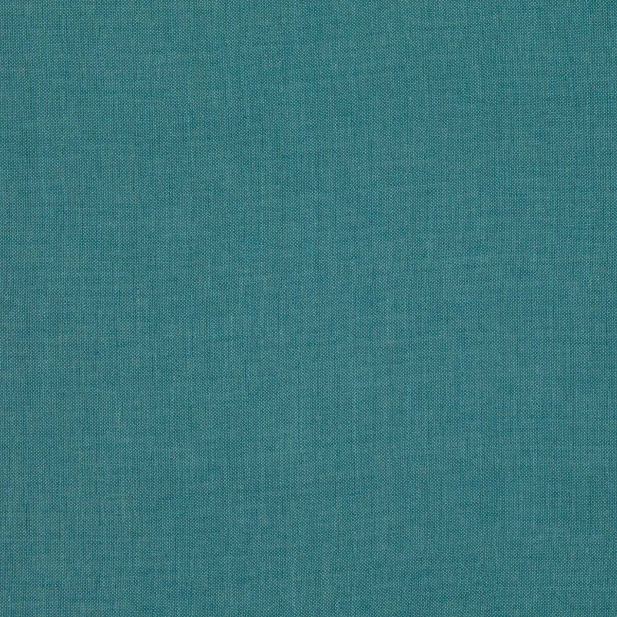 Lulea Fabric - Teal by blue plain linen fabric from Villa Nova