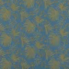 blue botanical cotton fabric from Beaumont Textiles