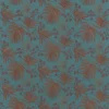 blue botanical cotton fabric from Beaumont Textiles