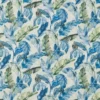 blue botanical printed fabric from Beaumont Textiles